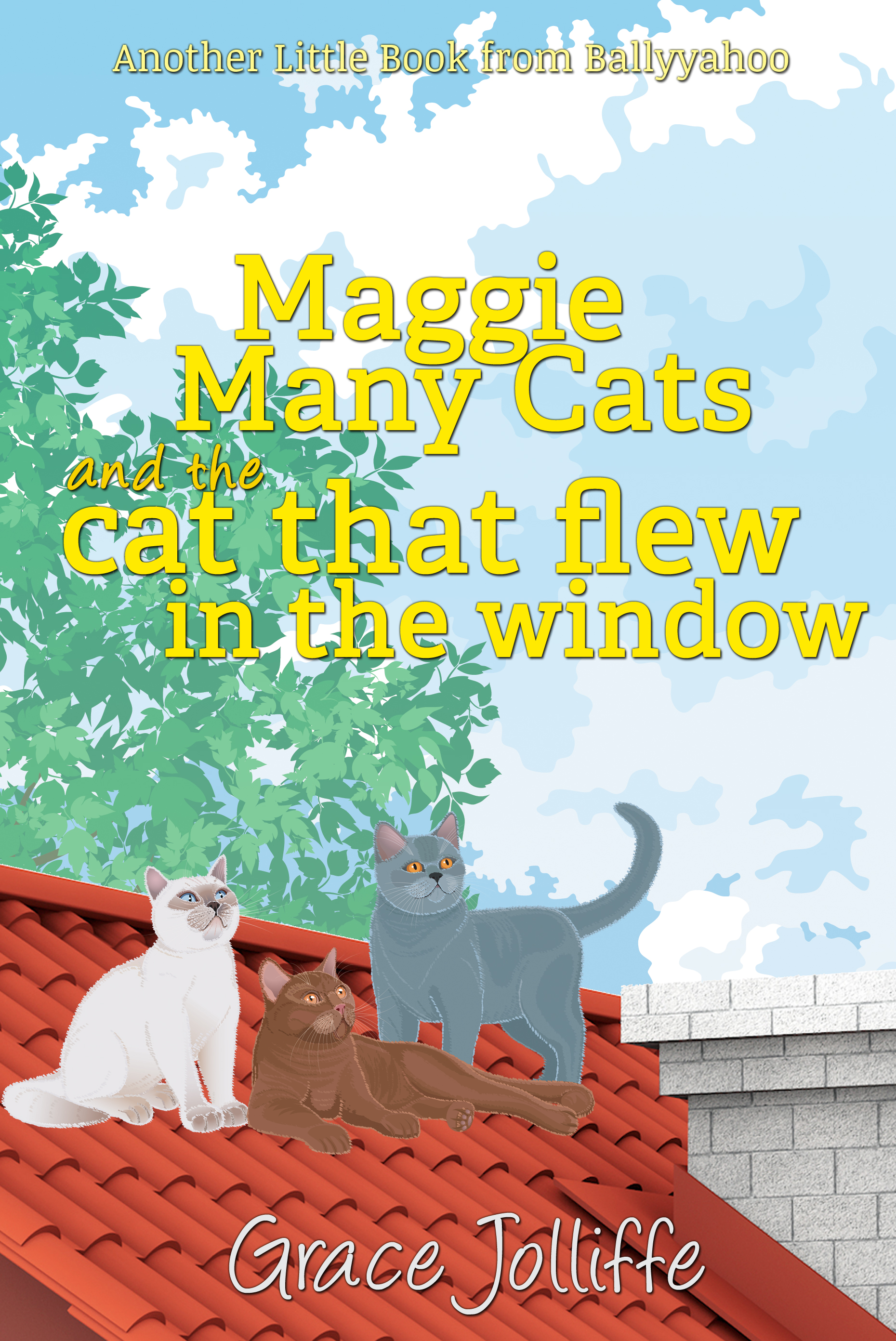 book cover of Maggie Many Cats illustrating a story about baby kittens