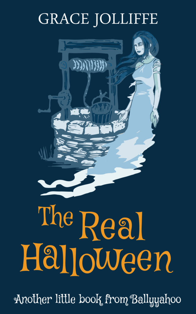 The Real Halloween book cover illustrating a page with free Halloween stories for kids